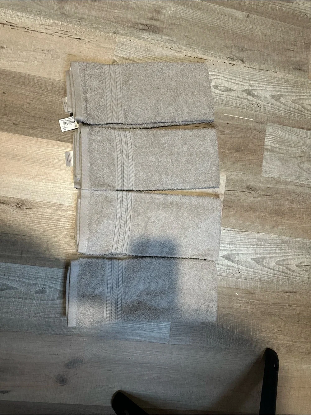 Neutral Light Gray Bath hand Towel Set - Plush Soft Cotton